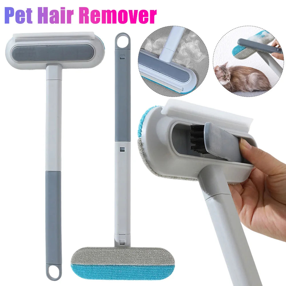 Pet Hair Remover Long Handle Pet Hair Remover Brush Dog Cat Hair Cleaner Remover Carpet Bed Hair Cleaning Tools Pet Supplies